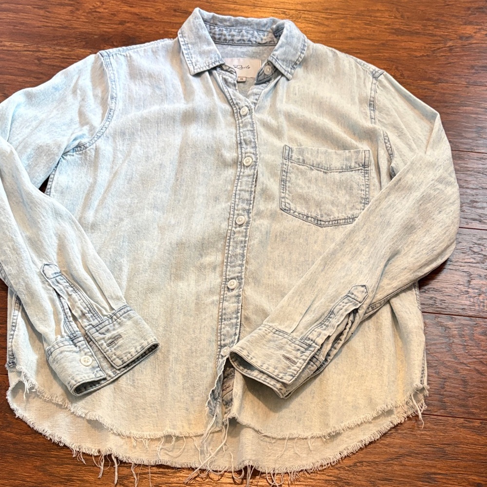 Rails denim button down shirt